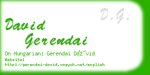 david gerendai business card